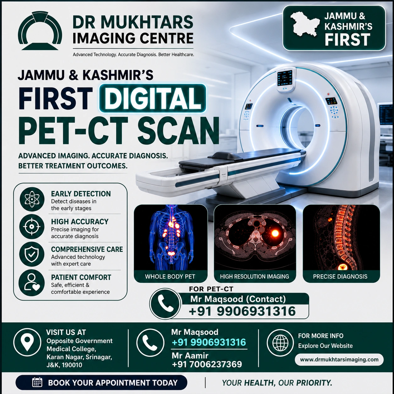 Digital PET-CT Facility Srinagar J&K